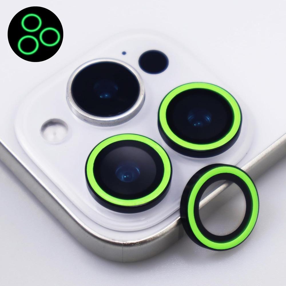 Glow In The Dark Luminous Camera Lens Protector for IPhone 17 16 15 14 13 12 Pro Max Tempered Glass Lens Cover Phone Accessories