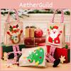 Adorable Christmas Decorative Striped Fabric Hanging Leg Tote Bag For Santa Claus