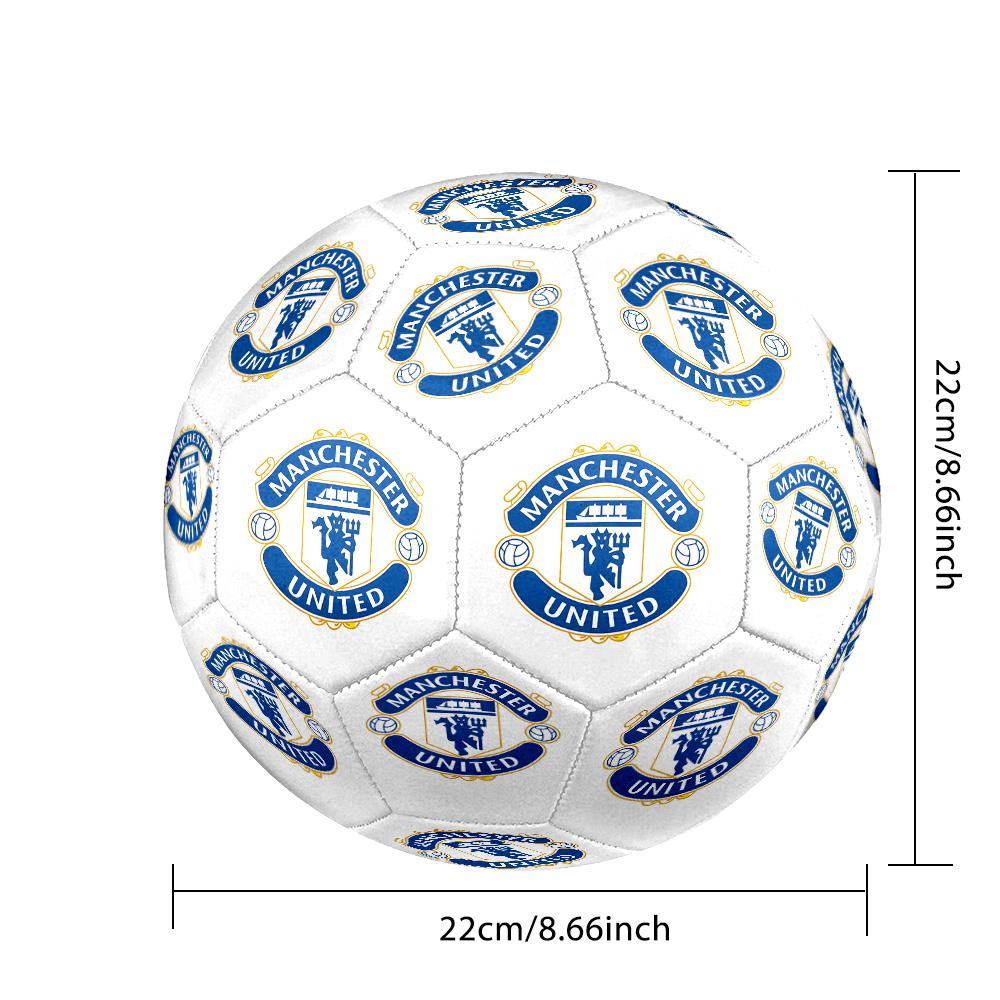 Manchester Crest Size 5 Football Machine Sewn Indoor/Outdoor Training and Matches Ideal for Soccer Enthusiasts Distinctive Home Decor And Party Gift