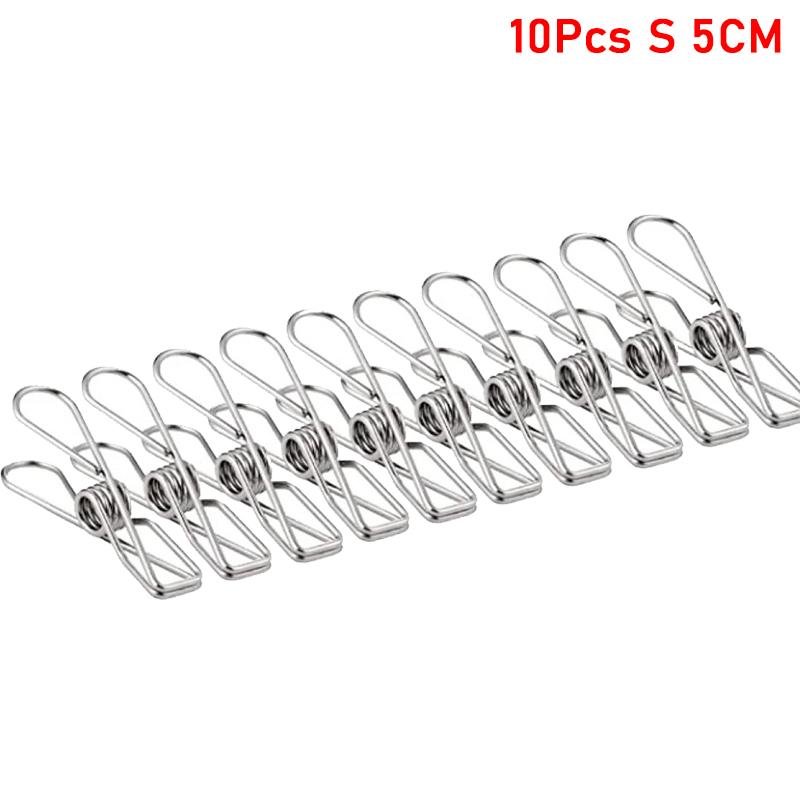 10/20/40Pcs Clothespin Clips 5cm 6cm Stainless Steel Clips Washing Bedspread Hang Metal Home Storage Tool Laundry Clothes Pins