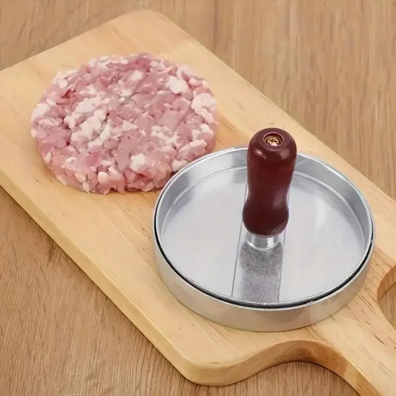 Prensa de hamburguesas manual multifunción, molde para hamburguesas, prensa para hamburguesas, sartén redonda antiadherente para hamburguesas