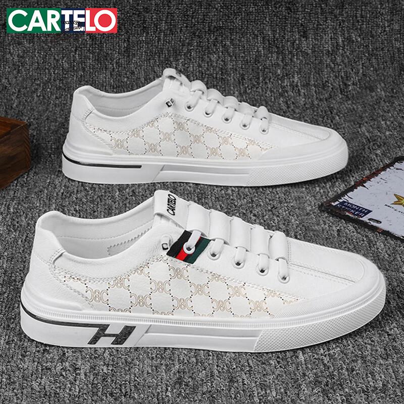 CARTELO Men s Classic Low-Top Casual Sneakers 41