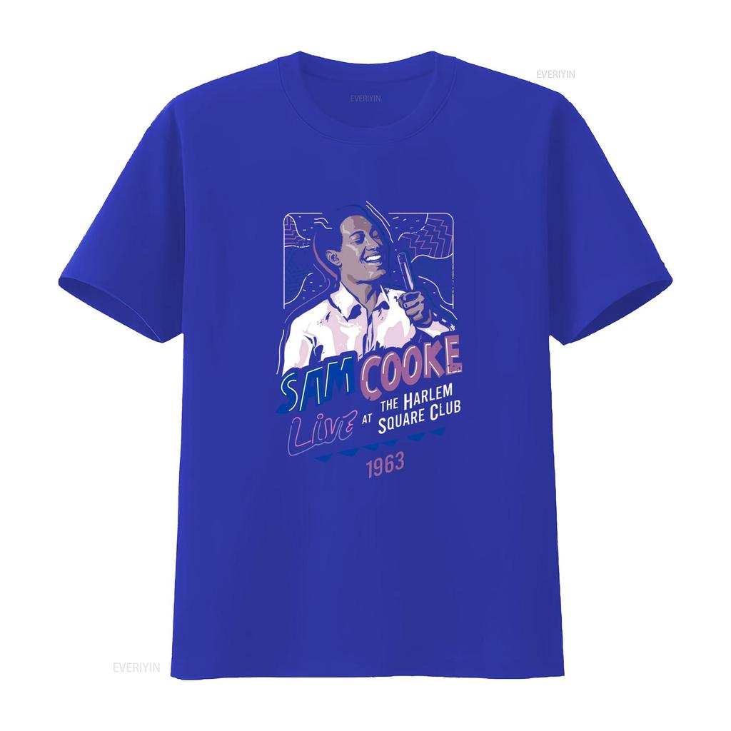Vintage Sam Cooke Live im Harlem Square Club 1963 T-Shirt Schwere Baumwolle Schwarz Volle Größe vintage Gewaschen Mann Lässig Leicht