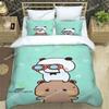 Cute Cartoon Bear Printed Bedding Sets Exquisite Bed Supplies Set Duvet Cover Bed Comforter Set Bedding Set Luxury Birthday Gift