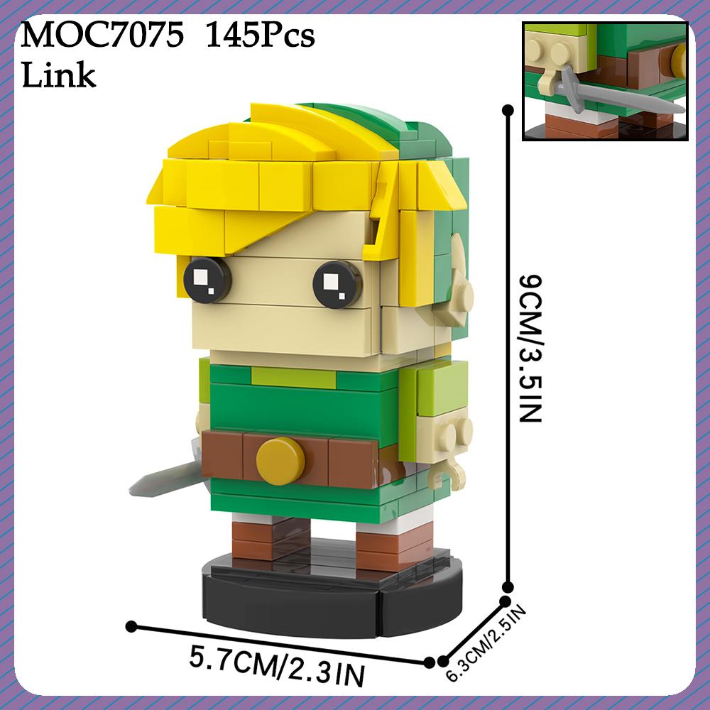 MOC Spiel Figuren Brickheadz Link Steine Motorrad Fahrzeug Kompatible Bausteine Spielzeug Für Kinder Erwachsene Freunde Geschenk Medol