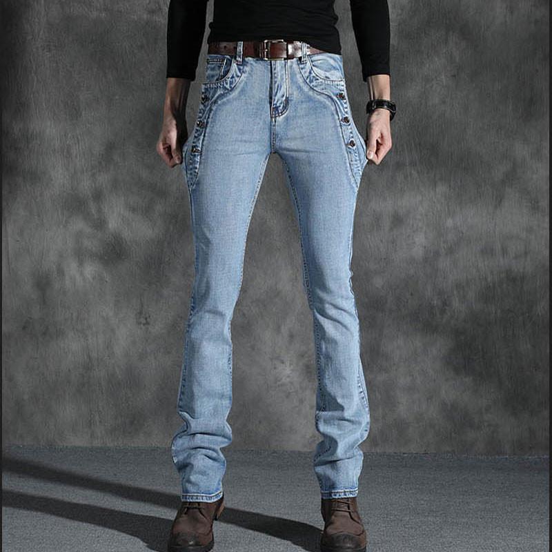 Men's Jeans Men's Light Blue Micro Flare Jeans