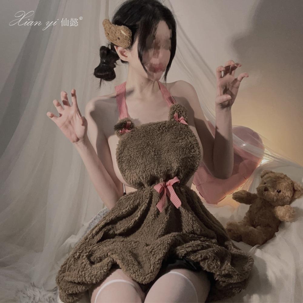 Xianyi Sexy Underwear Plush Backless Uniform Temptation Bear Two-dimensional Cute Maid Bed Free 576