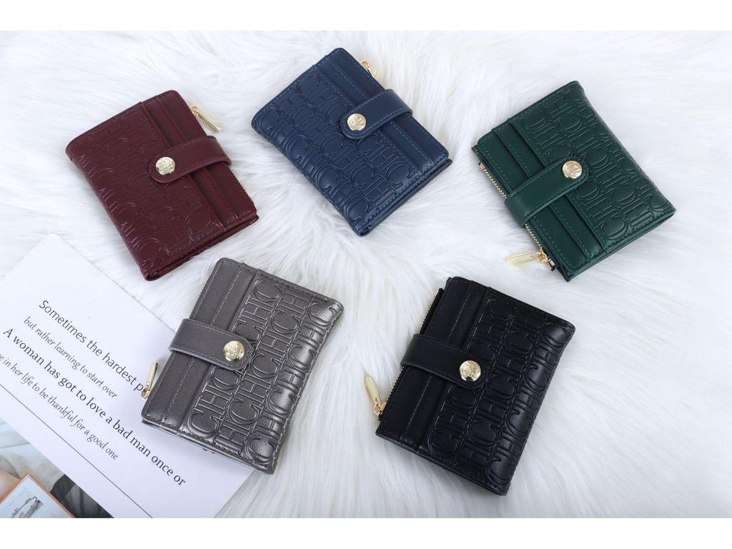 CHHC Women's Mini Coin Purse 2024 - Stylish Short Wallet with Letter Card Holder, Niche Design, and INS Style