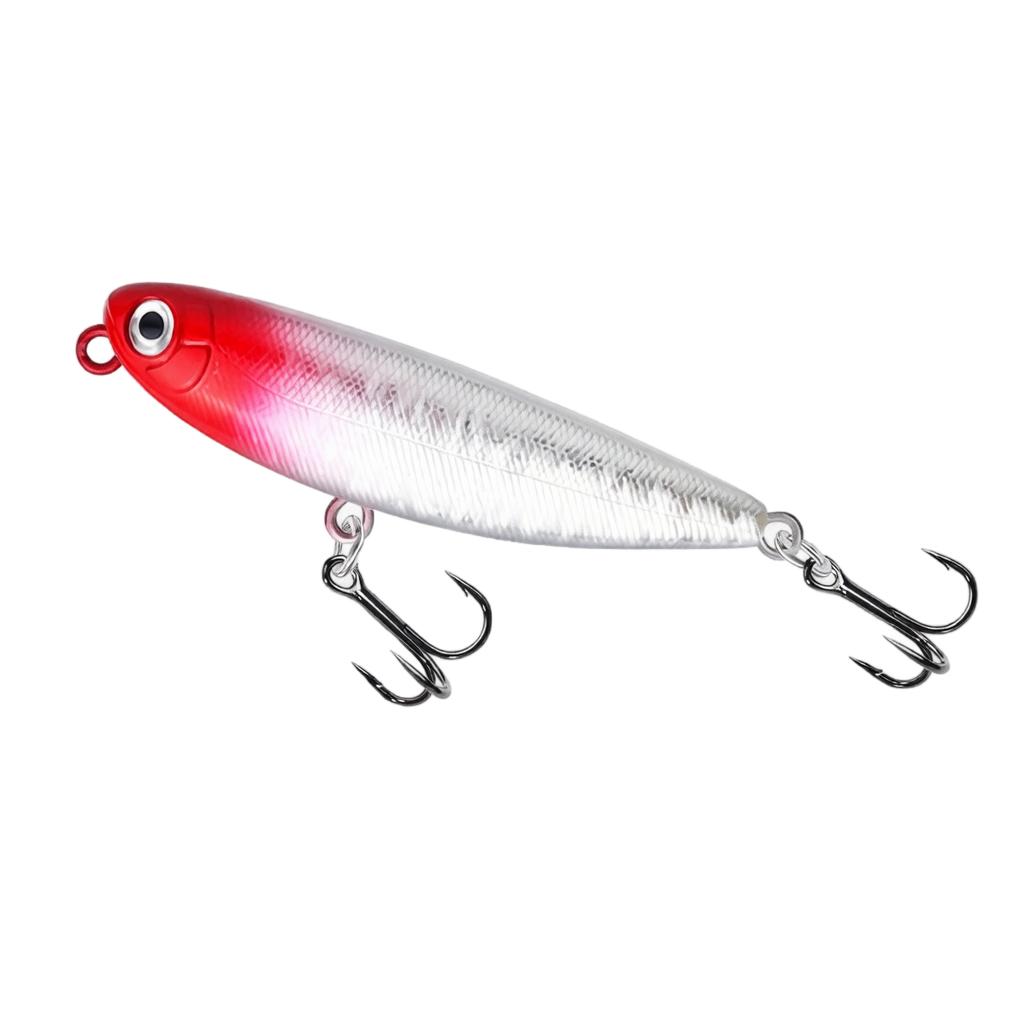 Fishing Lure Pencil Bait Hard Bait 12g 9cm with Treble Hooks Black Nickel Finish Durable Design for Freshwater and Saltwater Fishing