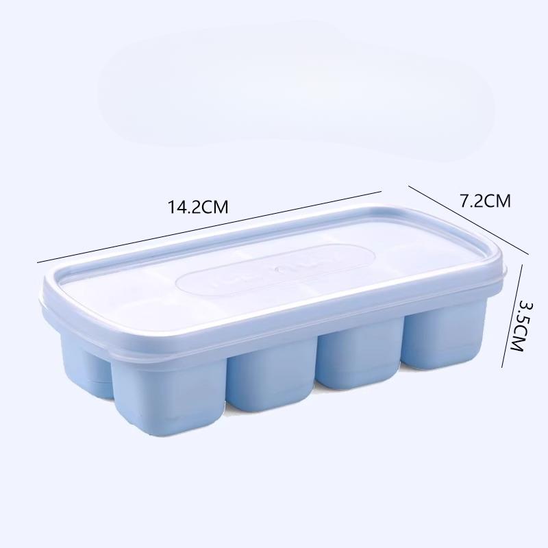 Ice Cube Mold Household Silicone Soft-bottom Refrigerator Ice-making BoxStorage Wonder Freezer Box Ice Hockey