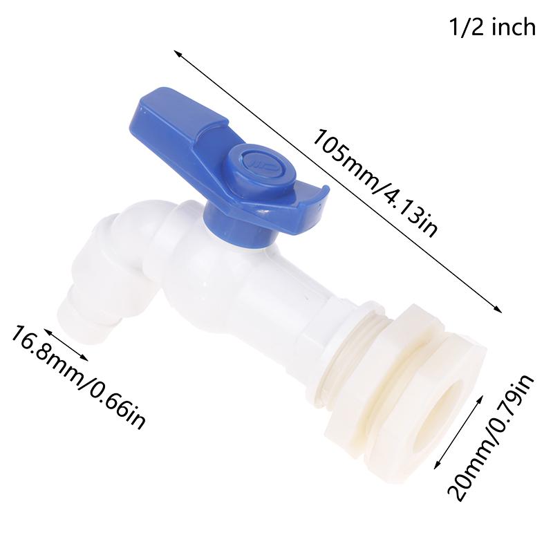 1/2 Inch Replacement Barrel Water Butt Tap Rain Barrel Water Tank Plastic Faucet Garden Water Barrel Water Tank Spout Valve