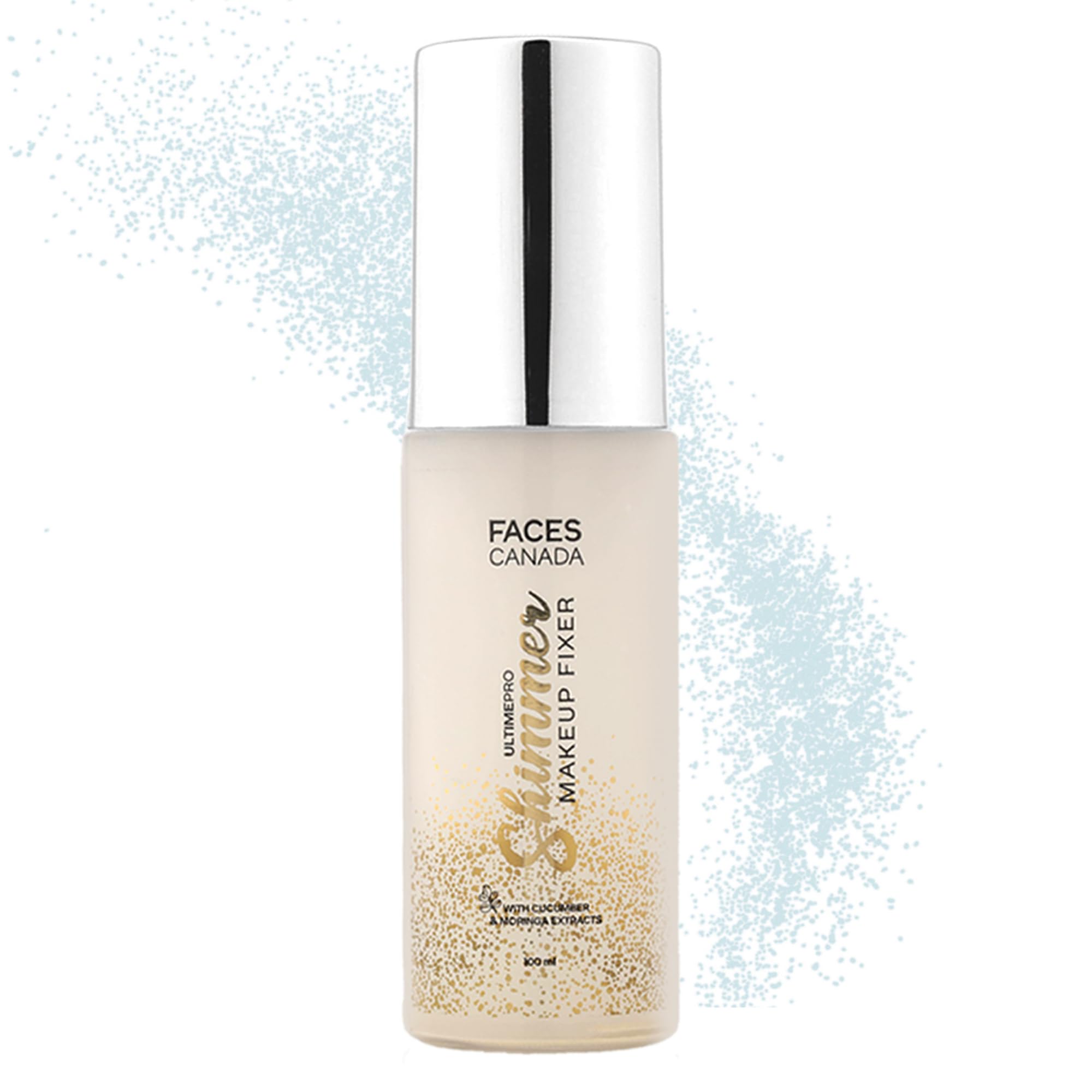 

FACESCANADA Ultime Pro Фиксатор макияжа с шиммером, 100 мл | Спрей для стойкости макияжа | Сохраняет макияж безупречным | Сияющий гламурный финиш | Увлажн