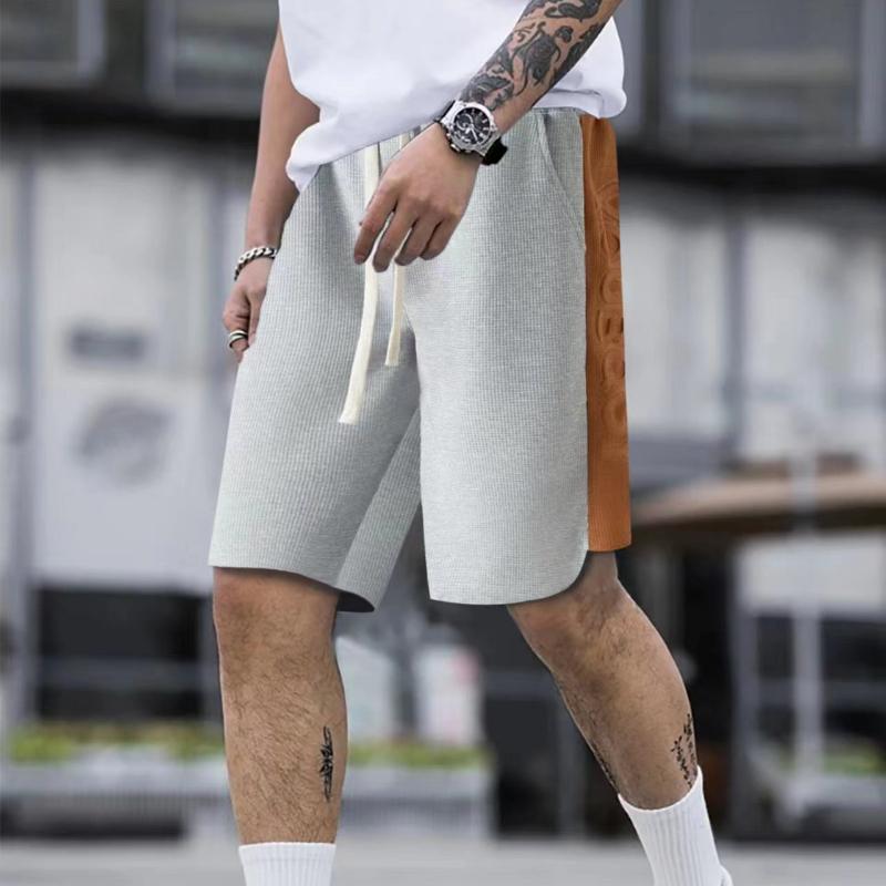 New Men's Colour Block Sports Shorts Loose Summer Outdoor Casual Pants