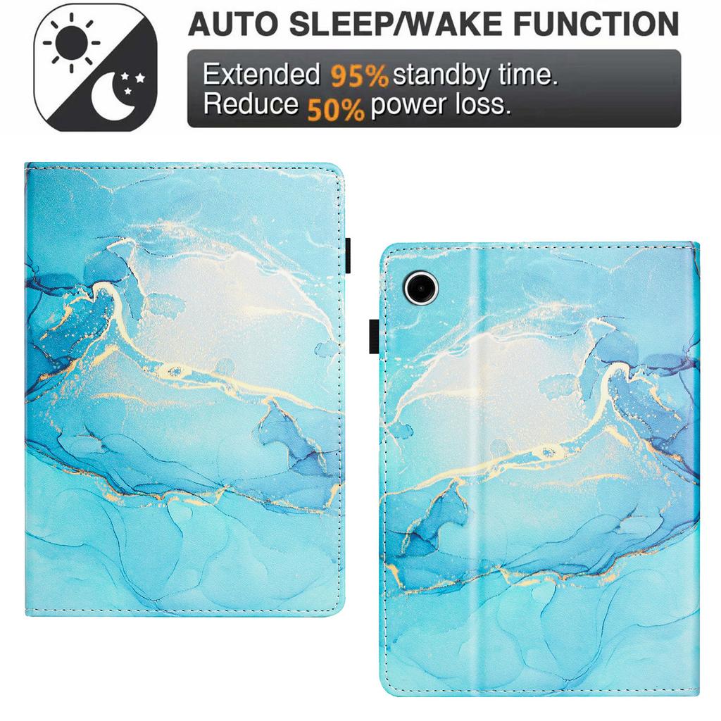For Lenovo Tab M10 (Gen 3) Case Multi-Angle Viewing Smart PU Leather Marble Cover