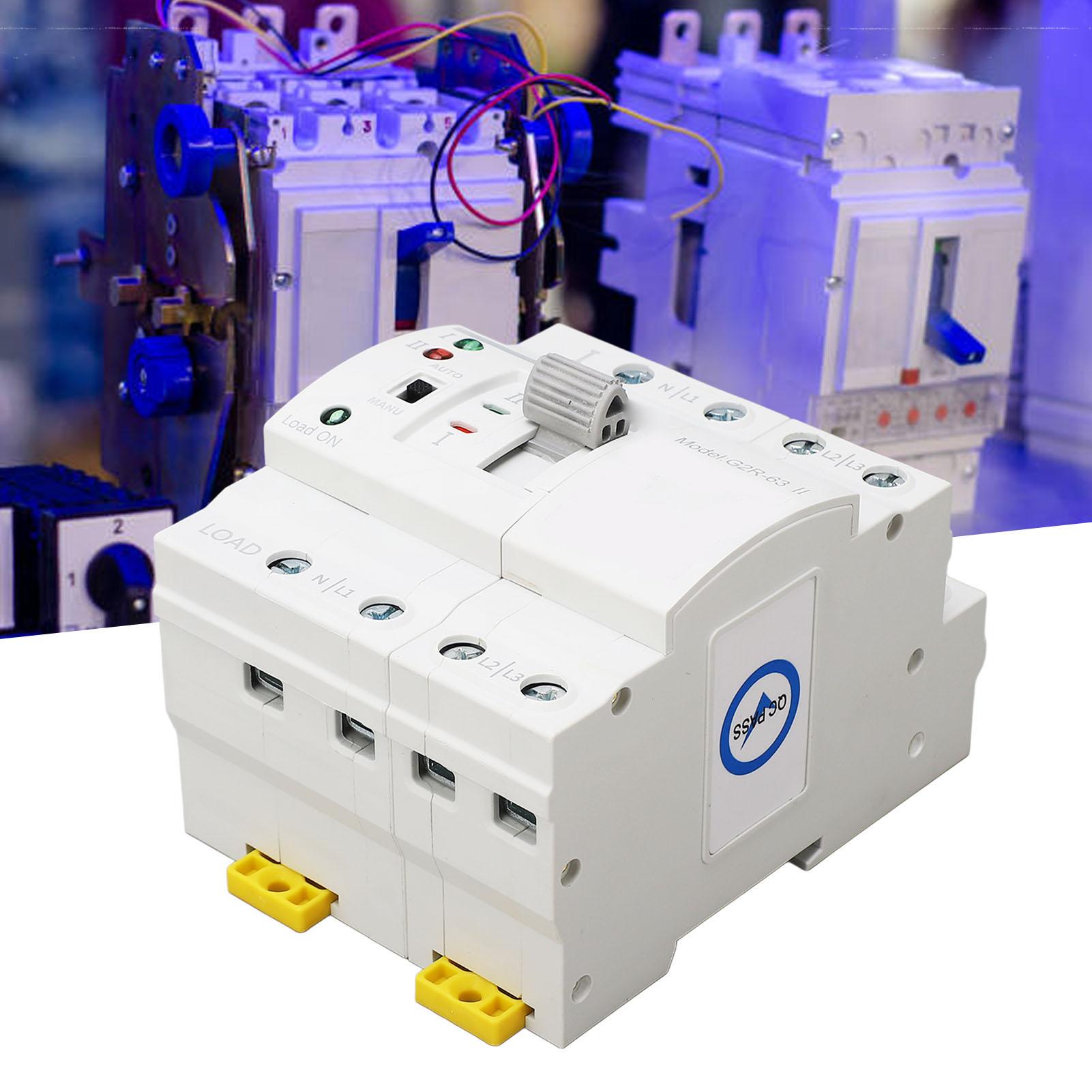 

4P 63A Dual Power Automatic Transfer Quick Response PC ATS Transfer Changeover ATS Transfer Changeover 110VAC