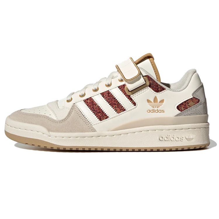 Adidas Originals Forum Low Leather Sneakers Unisex Sneakers White Red Gray HQ4604