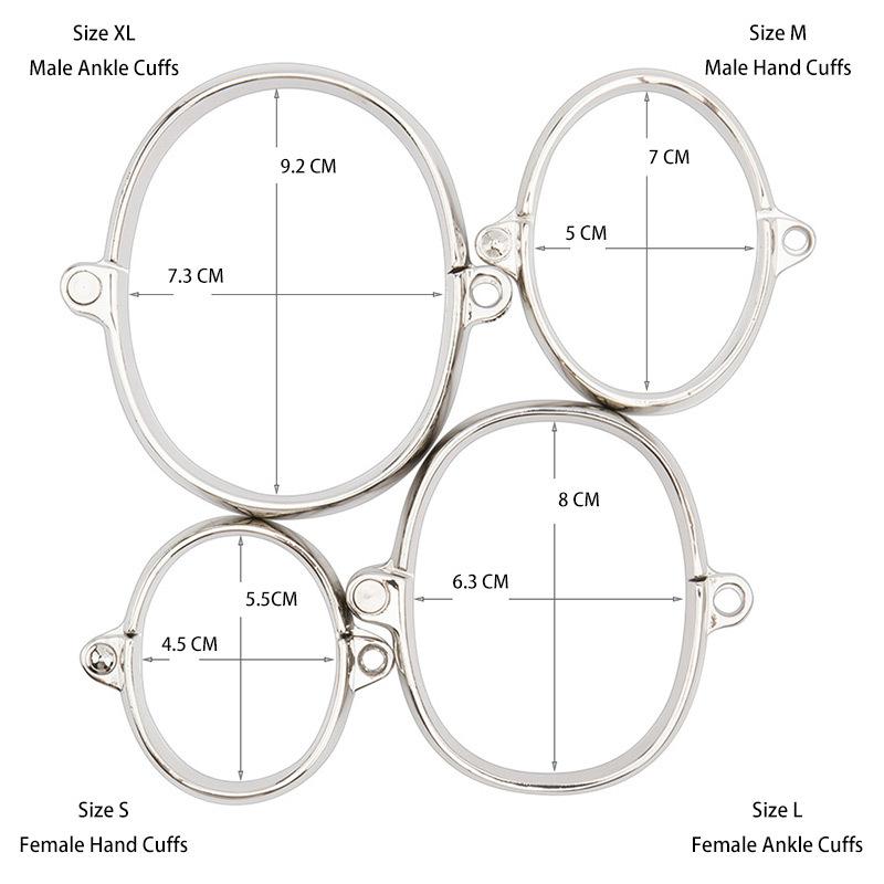 Erotiske varer for voksne Metallhåndjern Sjakler Låsbare ankelmansjetter bdsm Bondage Restraints Voksenspill Sexleketøy for par