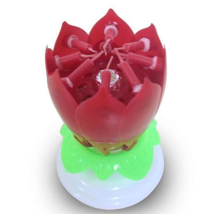 Bougie musicale - Fête de la mode - Lotus - 14 pièces - 11 cm - Multicolore