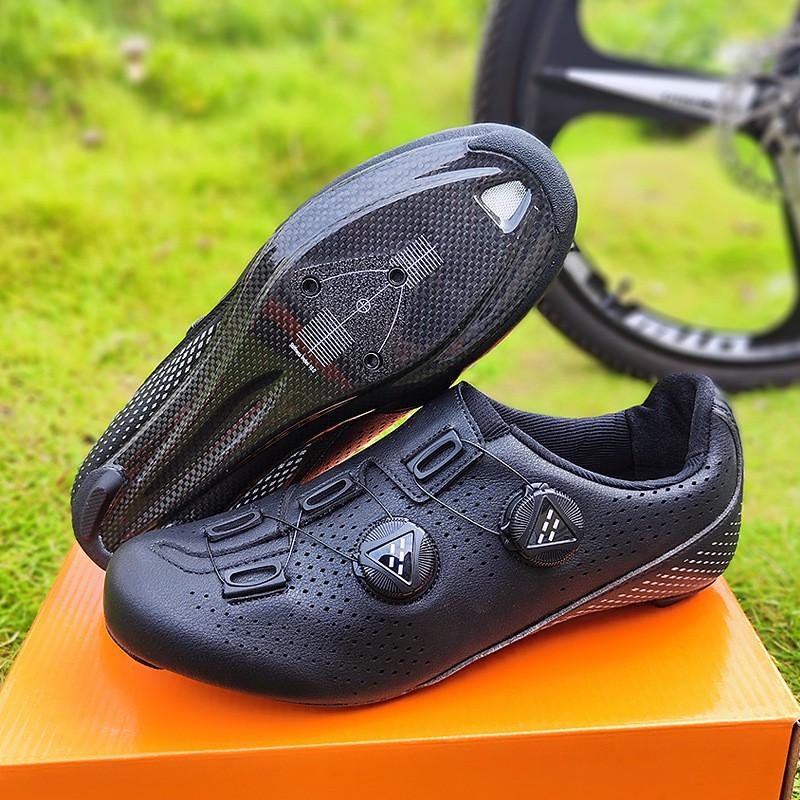 Mens Carbon Fiber Road Cycling Shoes With Stiff Sole Locking System Performance Riding