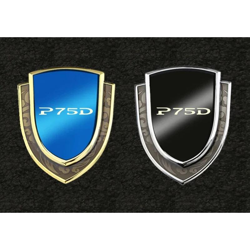 Car Stickers 3D Metal Accsesories Auto Accessory for Tesla Dual Motor Spacex P75d P85d P90d P100d