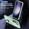 Für Samsung Galaxy S24 Hülle PC+TPU Magnetring Ständer Handy Schutzhülle