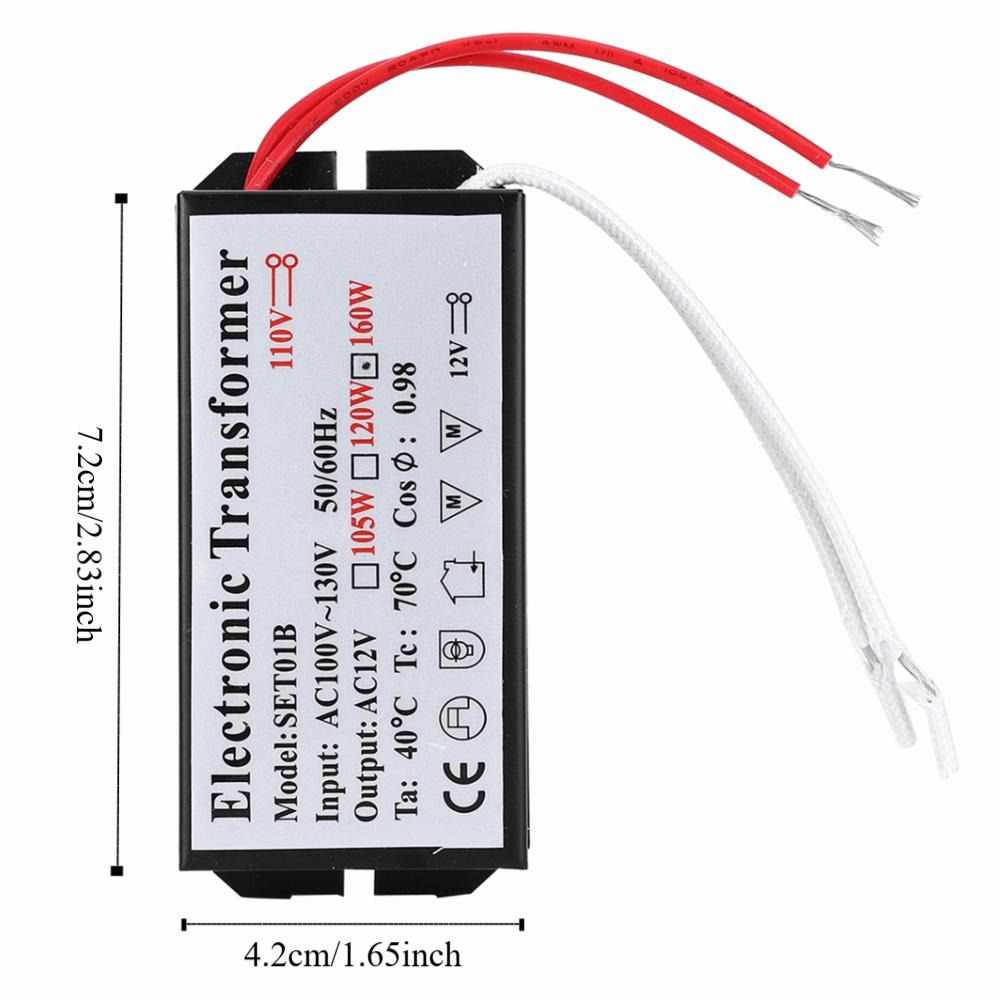 110V To 12V 160W G4 Electronic Transformer Compact Efficient Voltage Converter for 12V G4 halogen lamps