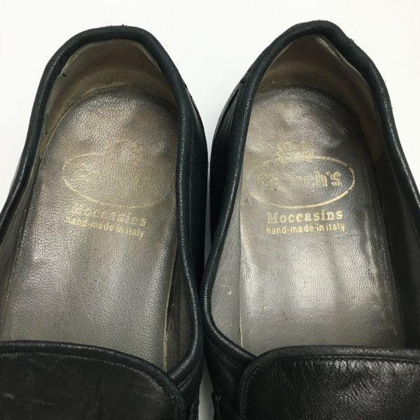 CHURCH'S Mokassins Made in Italy Vintage Modell Loafer Slipper Schwarz Größe 9G(GEBRAUCHT)
