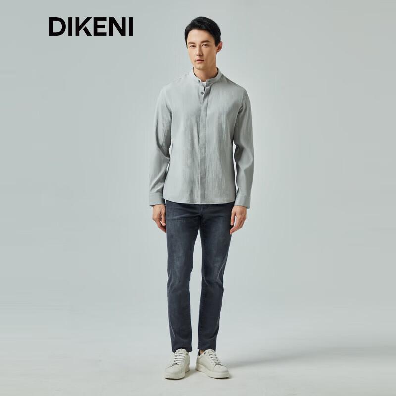 DIKENI Men s Easy-Care Henley Long-Sleeve Casual Shirt XL (52)