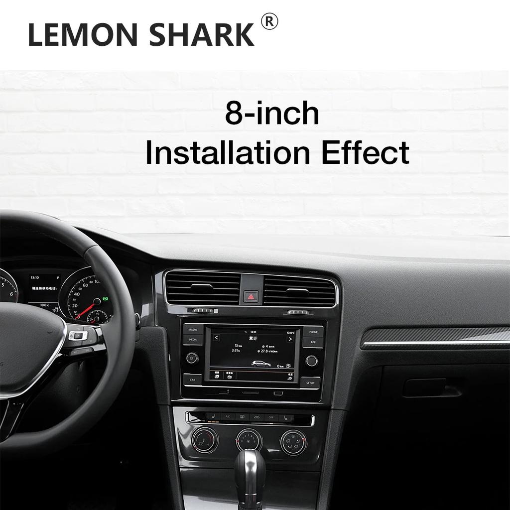 LHD MIB Radio Frame For VW Golf 7 MK7 Golf 7.5 MK7.5 Piano Black Radio Plates Decorative Frame 8/9.2 inch Screen Bezel