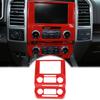 Red Center Console GPS Navigation Panel Frame Decor Cover For Ford F-150 2015-20