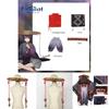 Original Genshin Impact Black Main Cosplay Costume Set Polyester Fabric Game Theme Characters)
