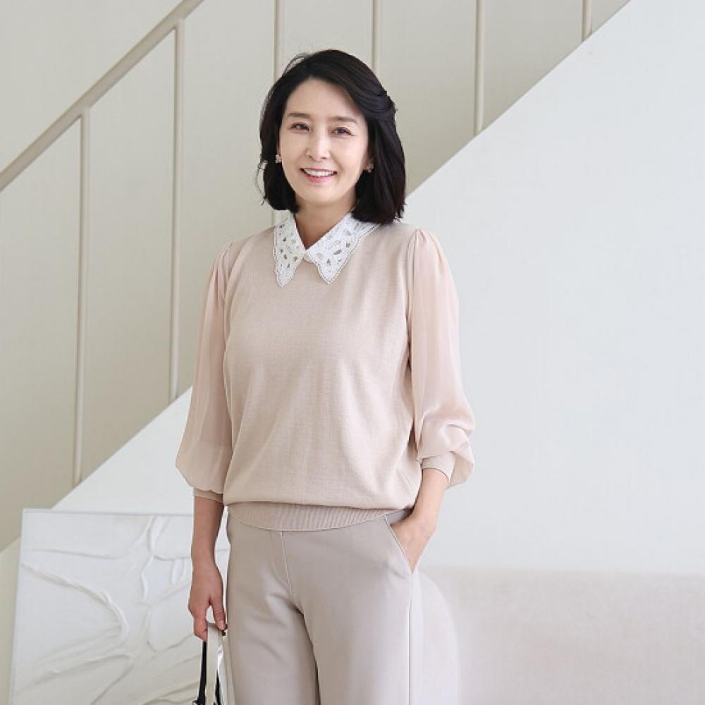 Shiz Madam Women White Lace Collar Knit T57494