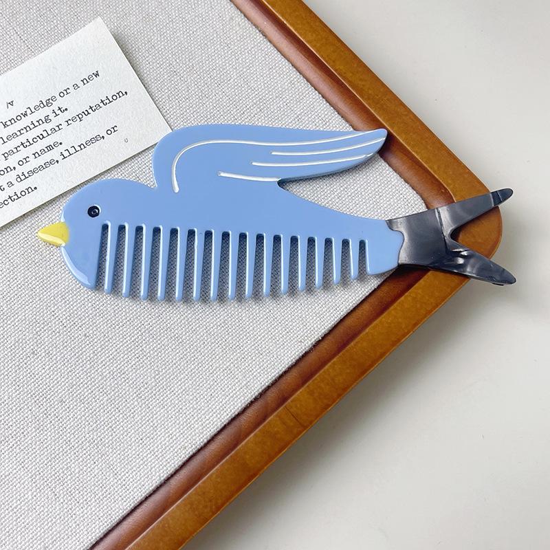1PC New Acetate Hair Comb Wide Tooth Detangling Comb Cute Dog Swan Design Luxury Gift Quality Hair Brush