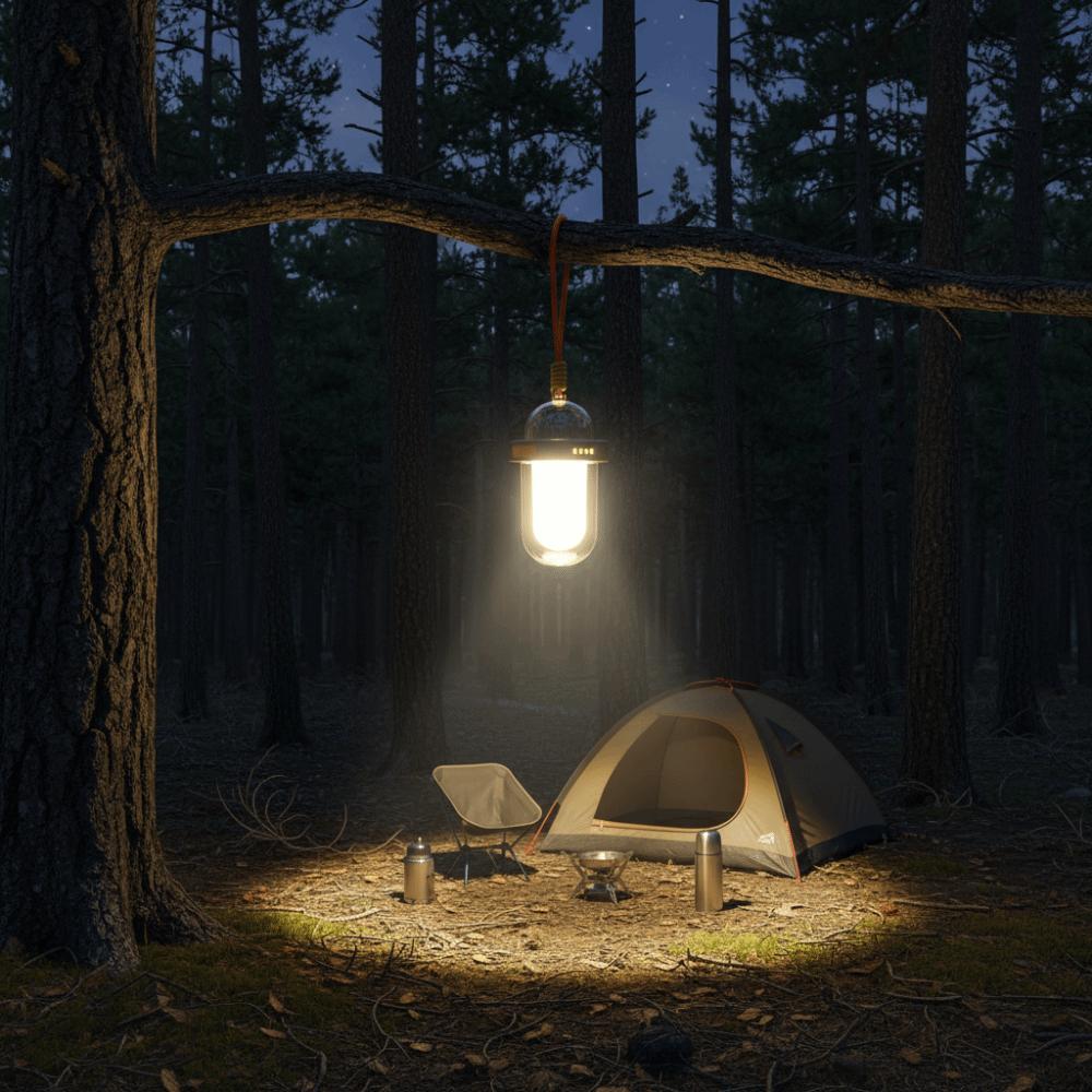 Waterproof Solar Camping Lantern Rechargeable LED Portable Camping Light Hiking