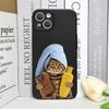 Funny Animal Beers Cat Phone Case for IPhone 16 15 14 13 12 11 Pro Max Mini X XS 7 8Plus SE2 Soft Silicone Cover Creative Fundas