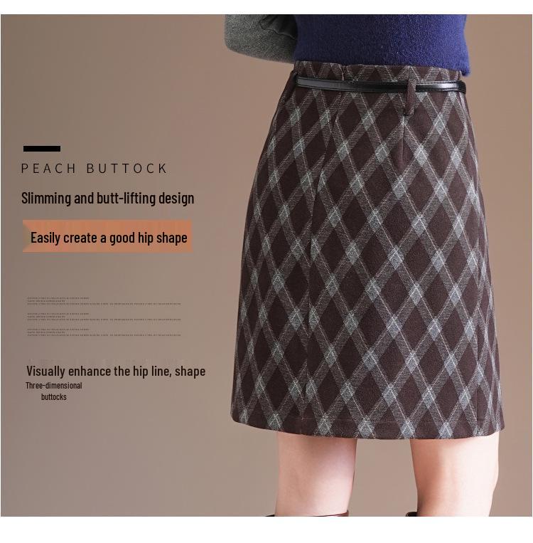 Plaid High-Waist A-line Skirt: Winter 2025 Petite Fashion