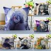 Anime M-Mahito Pillow Covers Cartoon Sofa Decorative Home Double-sided Printing Short Plush Cute Cushion Cover