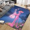 Der rosarote Panther Flanellmuster Quadratischer Teppich, Läufer, Teppich für Wohnzimmer Schlafzimmer Sofa Spielzimmer Dekor, Rutschfeste Fußmatte