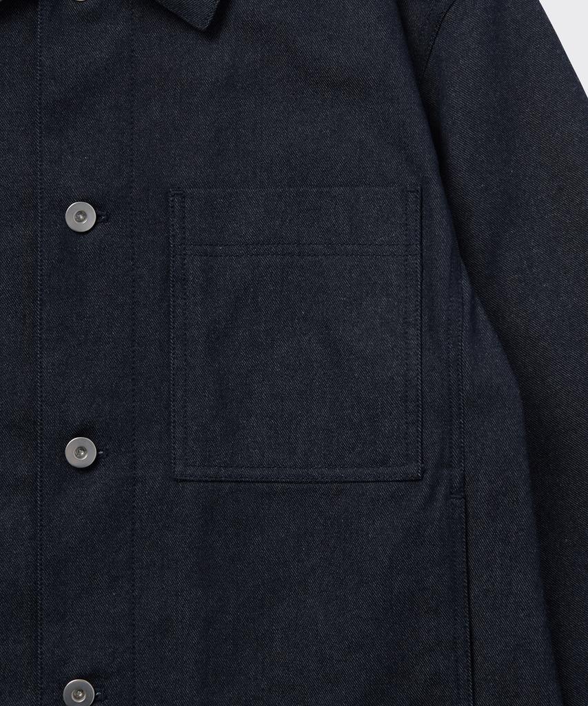 Musinsa Standard Denim-Like Relaxed Minimal Jacket [Deep Indigo]