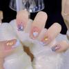 With Glue Fake Nails Gradients Nail Tips Waterproof French False Nails  for Women and Girls