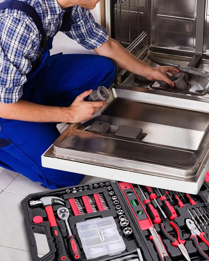 226-Piece Home & Auto Repair Tool Kit - Essential Mechanic & Household Tools for DIYers and Handymen