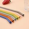 8mm High Borosilicate Glass Straw 7Pcs/Set Reusable Eco Friendly Drinking Straws Set Bubble Tea Smoothies Bar Accessories