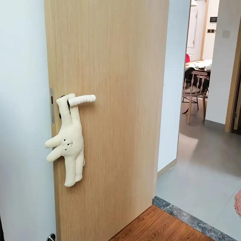 Little Rabbit and Bear Lambskin Soothing Toys Children's Anti-pinch Door Stop Baby Door Decoration Door Hanging