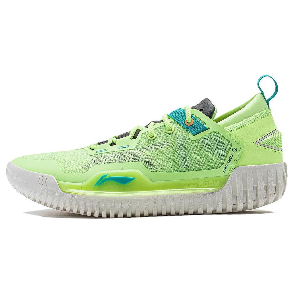 Li Ning Anti-5 Low Shock Absorption Non-Slip Basketball Shoes Men sneaker Fluorescent-Ice-Yellow ABFU005-2
