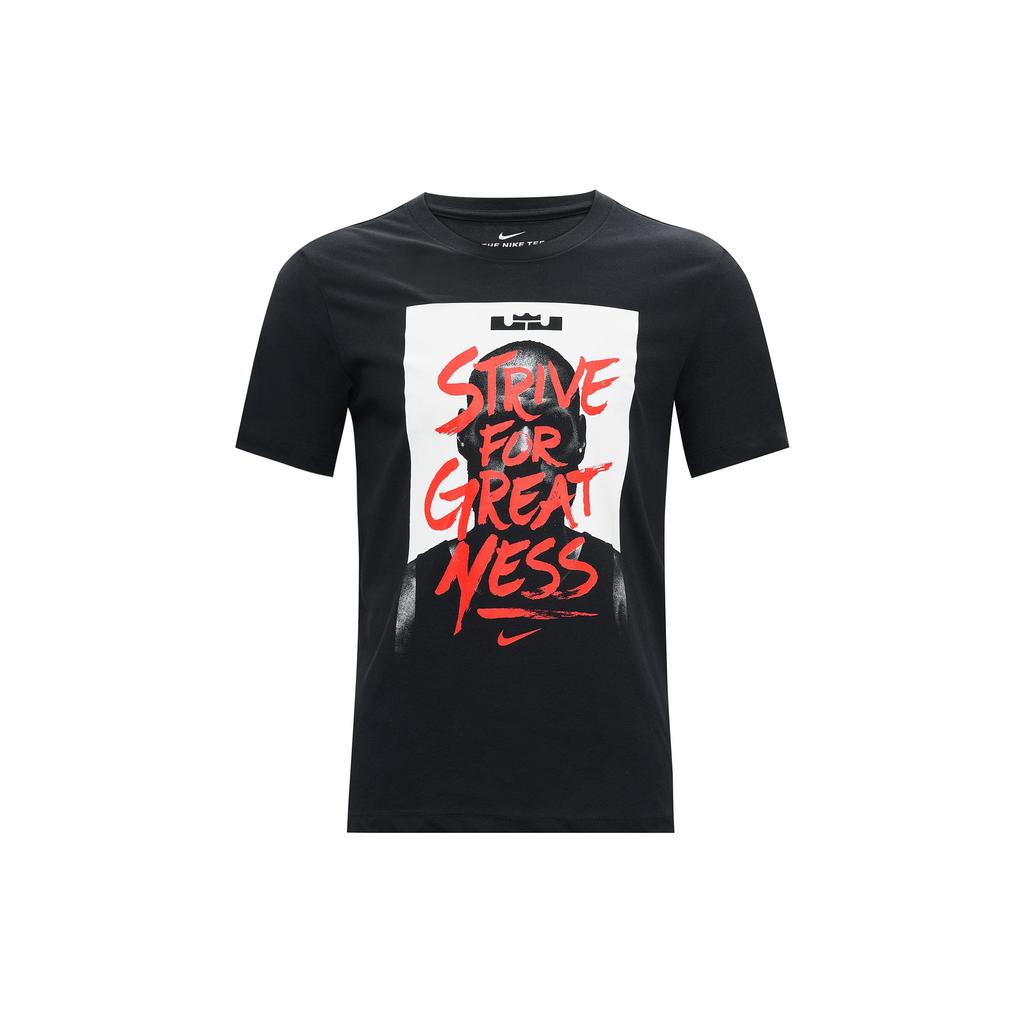 Nike LeBron James Printed Basketball Short Sleeve T-Shirt Men Tops Black BQ3625-010