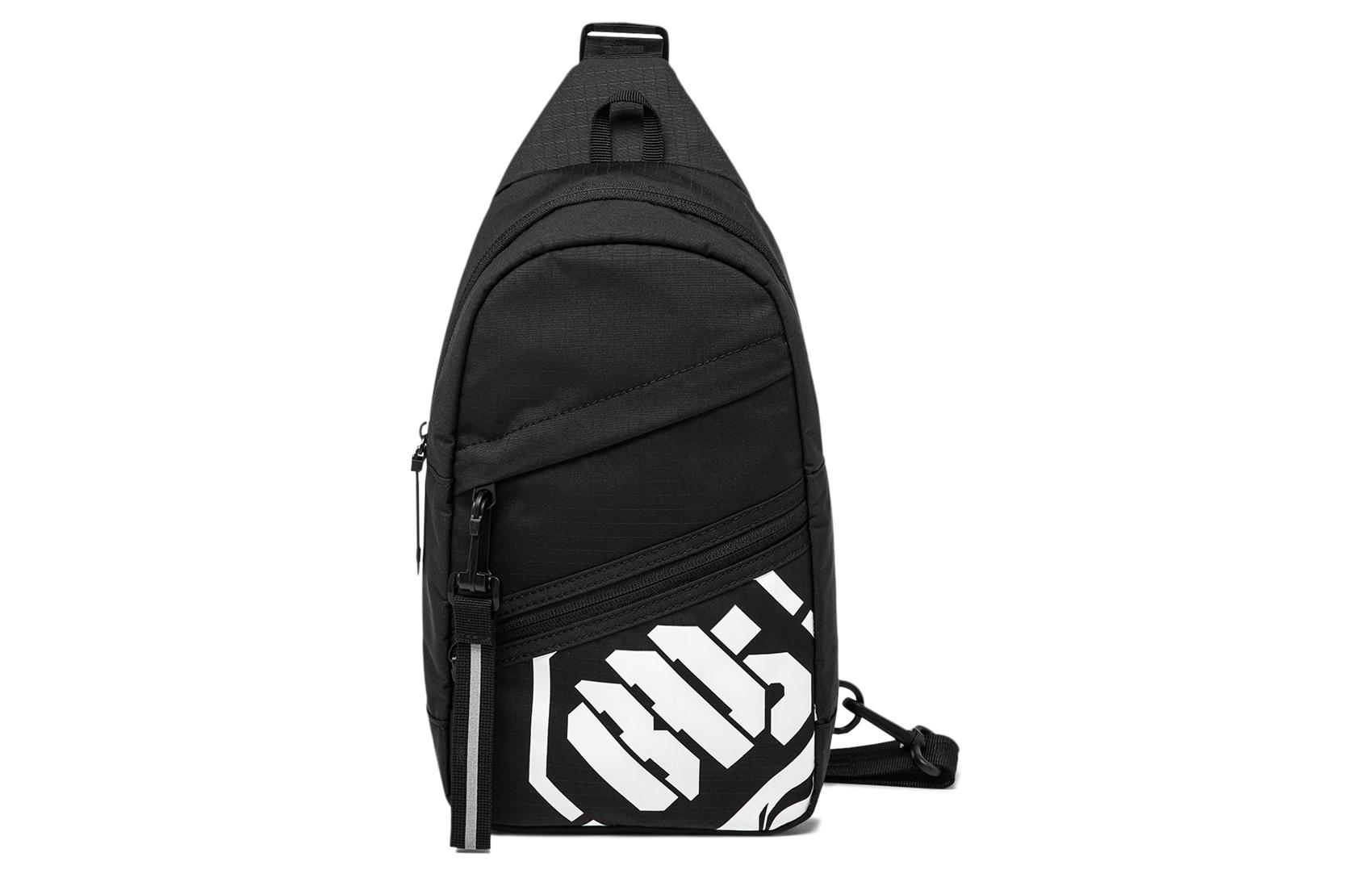 Li Ning Badfive Polyester Shoulder Bag, Sports Bag, Sling Bag Regular Unisex Black ABDU217-1