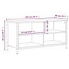 VidaXL Meuble TV Chêne fumé 100x40x50 cm Bois d'ingénierie 832775