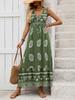 2026 Spring/Summer Ethnic Style Sleeveless V-Neck High-Waist Backless Maxi Dress for Women