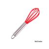 Frusta colorata in silicone con manico in acciaio inossidabile - Disponibile in 8, 10, 12 pollici