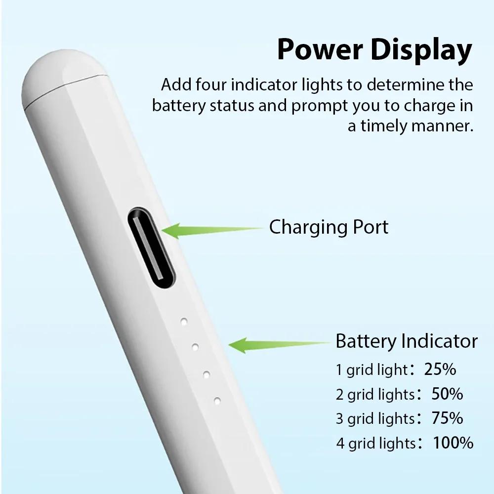 For Pencil Stylus For iPad A16 11th Air 13 5 4 M3 M2 Pro 11 12.9 M4 Pens 10 9 10th 9th Generation Mini 7 6 Touch Pen
